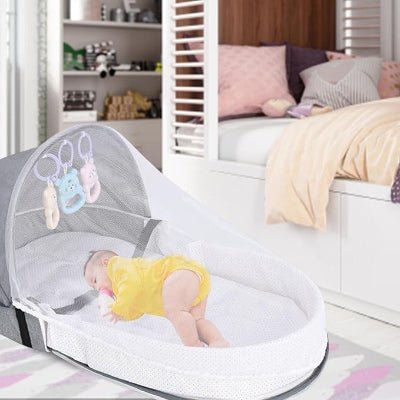 Berceau de Voyage - BabyNest™ - Gris - Maman Magnifique