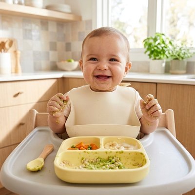 Assiette bébé ventouse | Antidérapante | Maman Magnifique