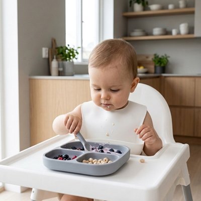 Assiette bébé ventouse | Antidérapante | Maman Magnifique