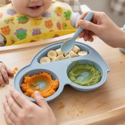Assiette bébé ventouse | Antidérapante | Maman Magnifique