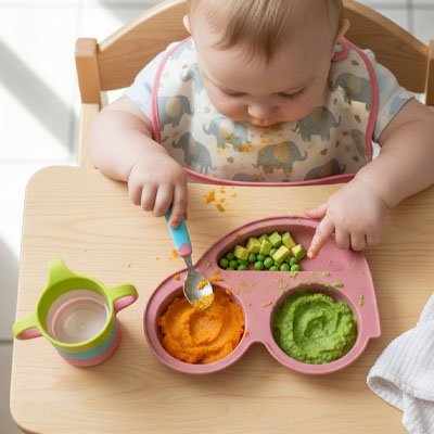 Assiette bébé ventouse | Antidérapante | Maman Magnifique