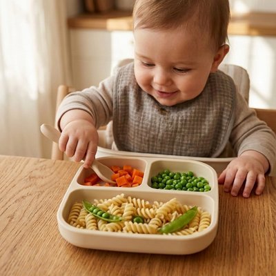 Assiette bébé ventouse | Antidérapante | Maman Magnifique
