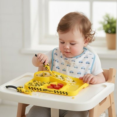 Assiette bebe | Antidérapante | Maman Magnifique