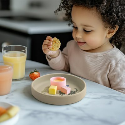 Assiette bebe | Antidérapante Compartimentée | Maman Magnifique