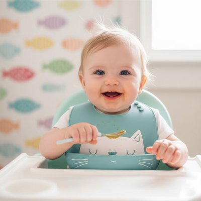 Bavoir silicone | Souple et imperméable | Maman Magnifique