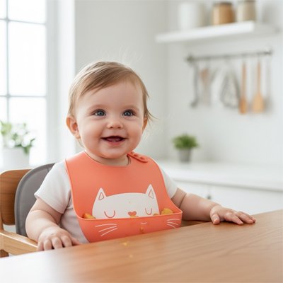 Bavoir silicone | Souple et imperméable | Maman Magnifique