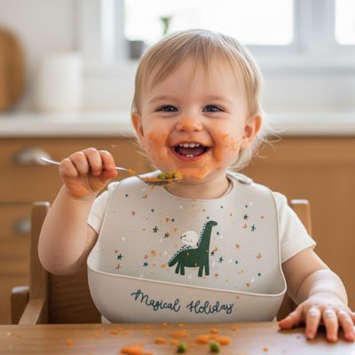 Bavoir silicone | Souple et lavable | Maman Magnifique