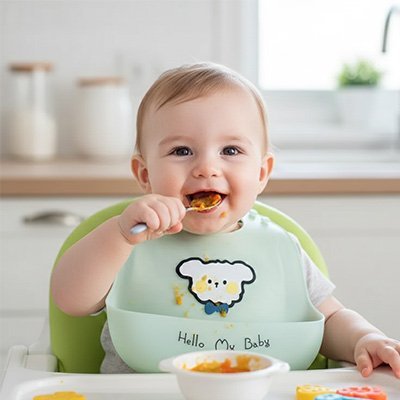 Bavoir silicone | Souple et lavable | Maman Magnifique