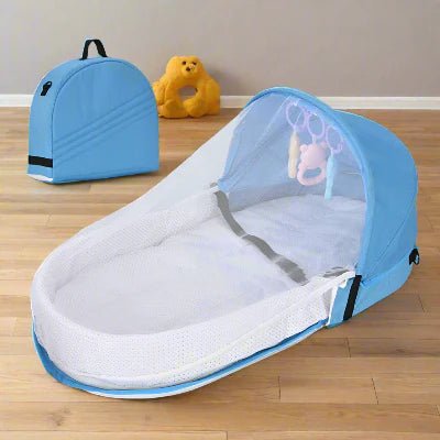 Berceau de Voyage BabyNest Bleu | Nomade et Douillet | Maman Magnifique