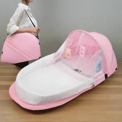Berceau de Voyage - BabyNest™ - Rose - Maman Magnifique