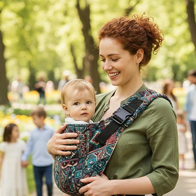 Écharpe de Portage Bébé Ergonomique | Lien Parent-Enfant | Maman Magnifique