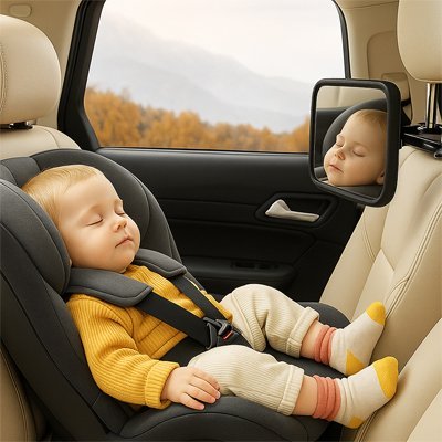 Miroir voiture bébé | Grand Angle Sécurité | Maman Magnifique